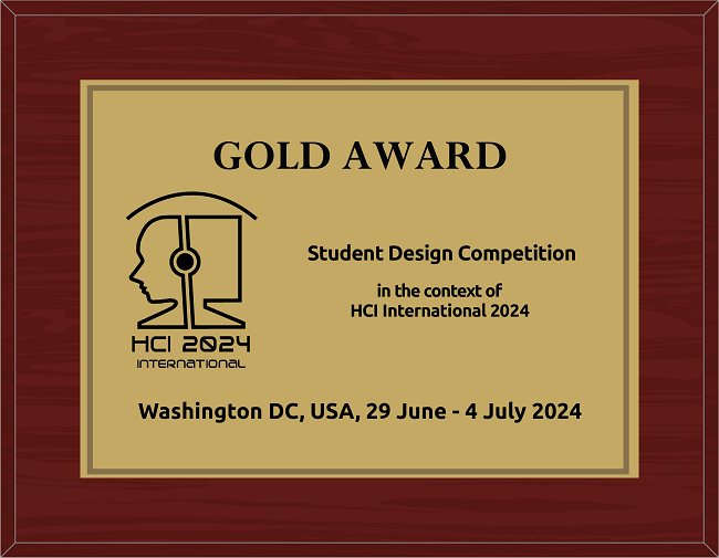 Student Design Competition GOLD Award. Details in text following the image.